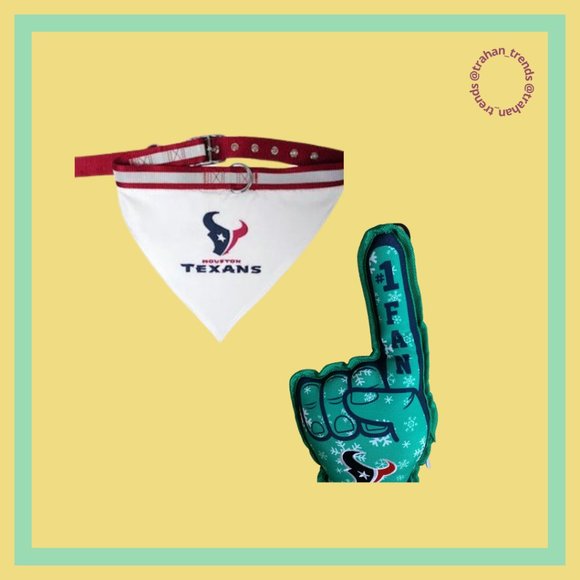 PR: NFL Houston Texans Foam Finger Toy & Bandana - Picture 2 of 9